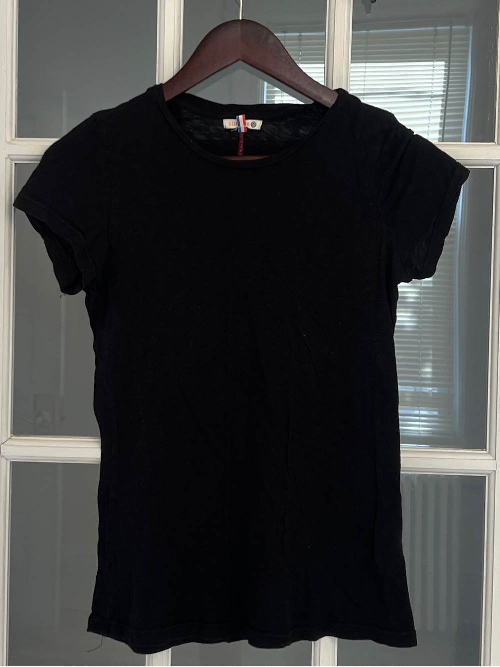 SUNDRY Women’s Black 100% Pima Cotton Short Sleeve Tee Size S